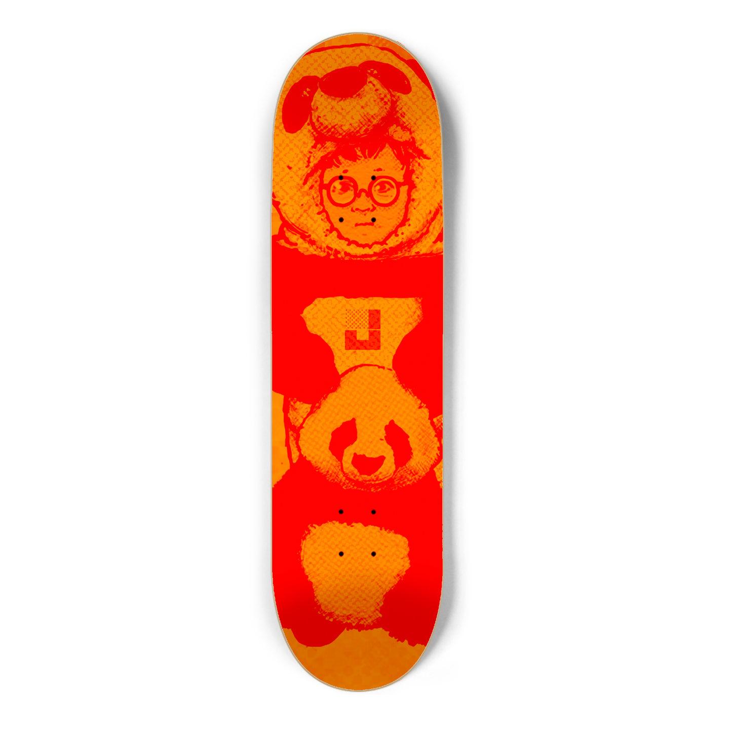 Series 1 Pandas in Red NFT Skateboard Deck