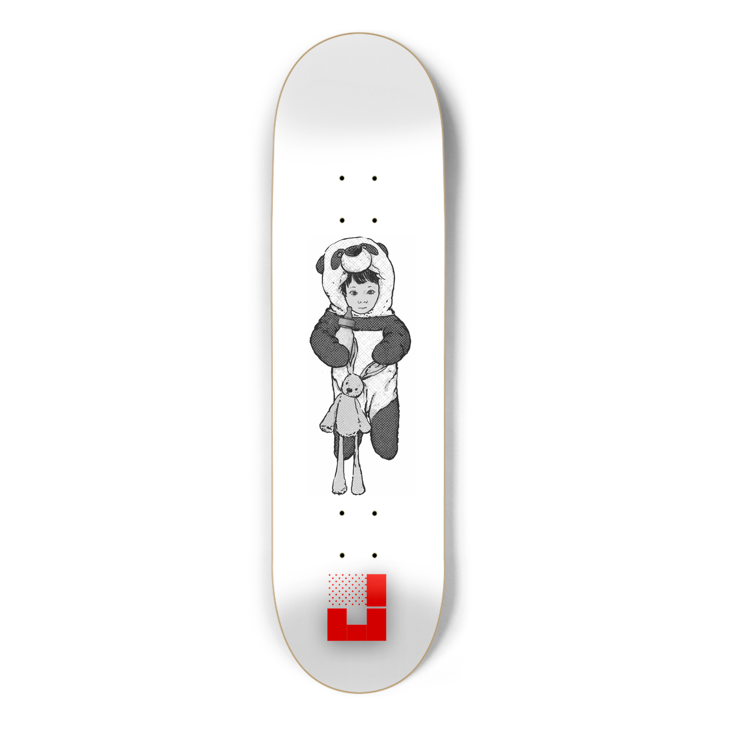 Series I Panda Milk Bunny Skateboard Deck Skateboard Deck